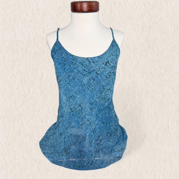 Cabi‎ Blue Abstract Print Slip Cami Tank Top Women’s XS Y2K Minimalist Layering - Picture 3 of 9